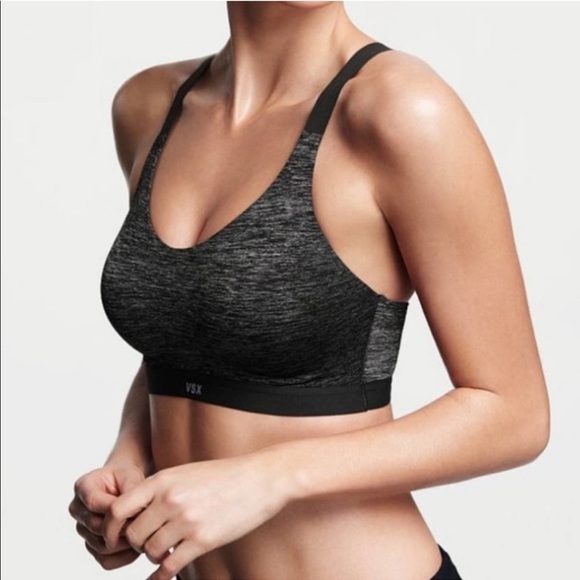 Victoria's Secret Other - Victoria's Secret VSX Sport Lightweight Grey Black The Ultimate Sports Bra